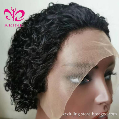 Brazilian Short Human Hair Wigs for Black Women Natural Color Remy Glueless Short Bob Curly Human Hair Wigs Pixie Cut Wigs